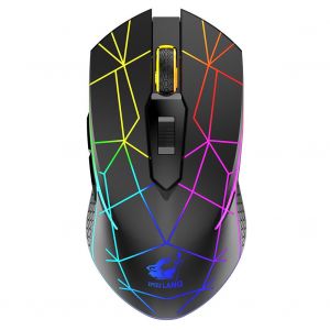 Souris de jeu sans fil RGB, 2400 DPI, Rechargeable, silencieuse et lumineuse, pour ordinateur portable et ergonomique - Occasion