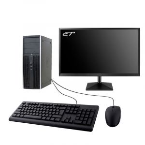 PC HP Elite 8100 Tour Ecran 27" Intel I5-650 RAM 16Go SSD 240Go W10 Wifi - Occasion