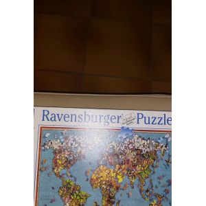 Puzzle 500 pi&egrave;ces mappemonde de papillons - Occasion