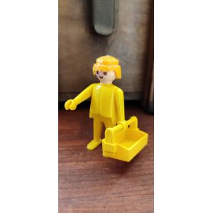 Playmobil Homme Jaune Avec Caisse À Outils Geobra 1974 - Occasion