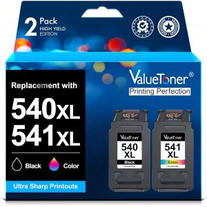 PG-540XL CL-541XL Remanufactured Cartouche pour Canon 540 541 XL PG-540 CL-541 XL pour Pixma MG3650 MG3650s TS5150 MG3600 MG3550 TS5151 MX475 MG4250 MG3150 MG3250 (Noir + Couleur, 2-Pack) - Occasion