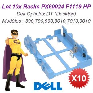 Lot x10 Rack Disque Dur Dell Optiplex DT 3.5" et 2.5" PX60024 F1119 Tray Caddy - Occasion