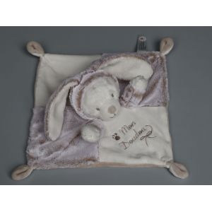 Doudou Ours Plat Déguisé Lapin Beige Blanc Nicotoy - Occasion