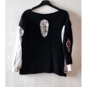 Pull Elisa Cavaletti Taille M Multicolore Avec D&eacute;co - Occasion