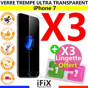 Vitre Protection Film Ecran Verre Trempé Iphone 7 (X3) - Occasion