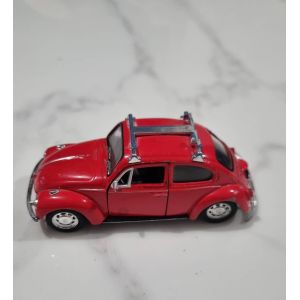 Voiture Miniature En M&eacute;tal Rouge Welly Volkswagen Beetle 1/36 - Occasion