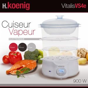 H. Koenig Vitalis VS4e - Cuiseur vapeur - 900 W - Occasion