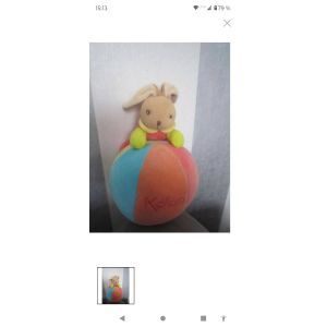 Doudou lapin culbuto Kaloo rose - Occasion