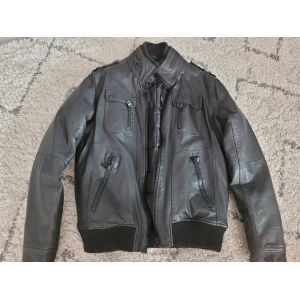 Blouson Noir Simili Cuir Celio M - Occasion