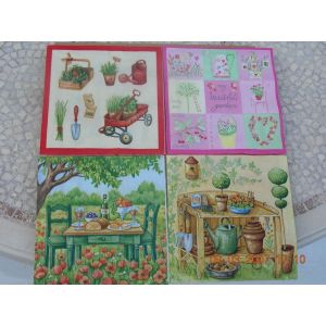 Lot De 4 Serviettes Jardin - Occasion