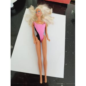 Barbie Mattel 1966 En Maillot De Bain Rose Et Noir - Occasion