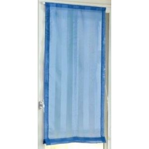 Voilage Store Rayé Bleu L120 X H160 Modulable - Occasion