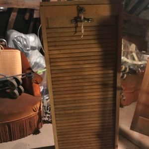 Meuble De Bureau Bois A Volet Roulant - Occasion