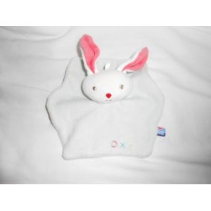 Doudou Plat Lapin Sucre D'orge O X O Oxo Rose Vert Blanc Rouge Hexagonal Dans Les Nuages - Occasion