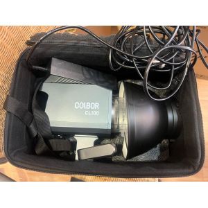 Colbor CL100 Eclairage-Vid&eacute;o-Lumi&egrave;re-LED-Spots APP Contr&ocirc;ler Portable Torche Continues 100W, 2700K-6500K CRI 97+ 100% Luminosit&eacute;, avec Bowens Silencieux Mode pour Photographie Studio Photo Tournage - Occasion