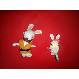 Lot De 2 Figurines Lapins Crétins - Occasion