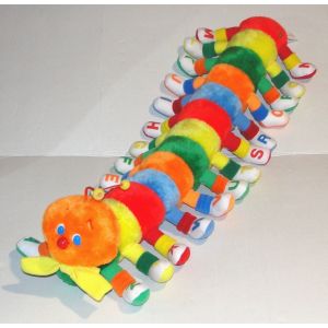 Peluche Chenille a b c multicolore vintage Lots A Lots A Leggggggs - doudou mille pattes 69 cm commonwealth - Occasion
