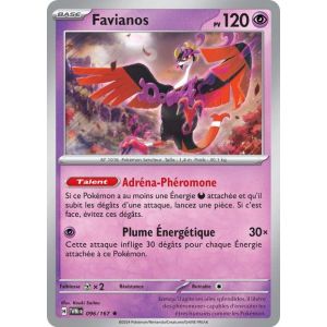 Carte Pok&eacute;mon - Favianos - 096/167 Holo-Rare - Mascarade Cr&eacute;pusculaire Sous Sleeve - Choupine50 - Occasion