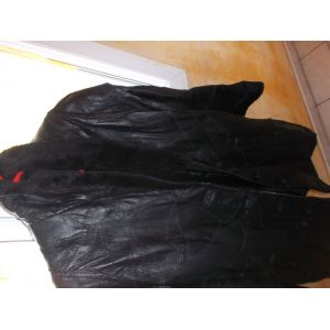 1 Veste Femme En Cuir 3/4 Damart/ Col Fourrure En Bon Etat/ Automne Hiver - Occasion