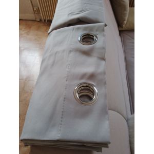 Rideau Microfibre Gris Clair 140 X 190 - Occasion