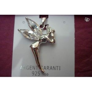 Pendentif Fée Clochette Argent & Oxyde De Zirconium - Occasion