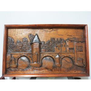 tableau en bois sculpté - Occasion