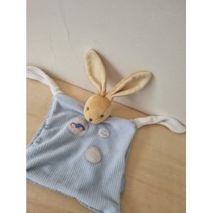 Doudou Lapin Beige Bleu Blanc Voiture Kaloo - Occasion