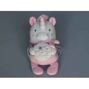 Doudou Licorne Musicale Rose Gris Mots D'enfants - Occasion