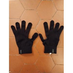 Gants D'&eacute;quitation Jersey Noir Fouganza - Occasion