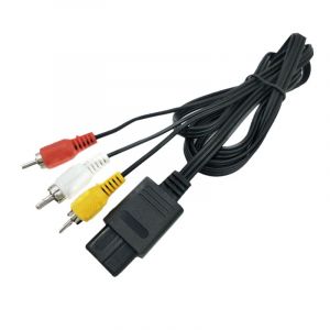 Cordon Audio et vid&eacute;o pour Nintendo 64, c&acirc;ble AV vers RCA pour Nintendo GameCube N64 SNES - Occasion
