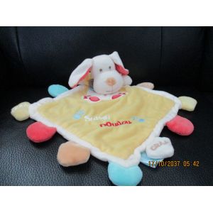 Doudou Plat Chien Super Doudou Crak Jaune Baby Nat - Occasion