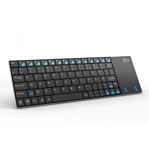 Rii K12 Ultra-mince 2.4GHz Mini Clavier Sans Fil(wireless) AZERTY (version française) avec Grande Taille de Touchpad Souris Inoxydab - Occasion