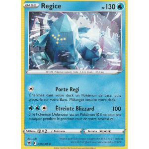 Carte Pokemon - Regice - 037/189 - Rare - Eb10 - Astres Radieux - - Occasion