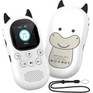 64Go Lecteur MP3 Enfant Bluetooth 5.3 avec Haut-parleurs Musique baladeur mp3 avec Radio FM, r&eacute;veil, Lecture de chansons en Un clic avec Batterie 750mAh, Qualit&eacute; Sonore HiFi Lecteur，Lani&egrave;re Gratuite - Occasion