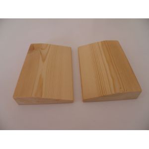 Paire de Sabots, Socles sapin 118x70x18&agrave;10mm d'habillage Bati, Huisserie de Porte, Plinthe, Champlat, Chambranle - Occasion