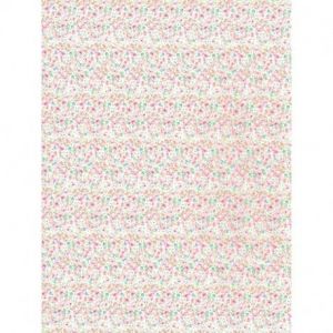 Feuille Decopatch N&deg;717, Minis Fleurs Rose, Bleu, Vert Sur Fond Blanc, Papier 30x39 Cm - Occasion