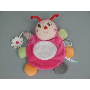 Doudou coccinelle Kaloo Nopnop marionnette rose - Occasion