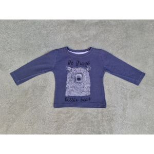 T-Shirt À Manches Longues Bleu Primark 9-12 Mois, Très Bon État - Occasion