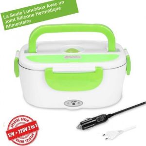 Boîte Chauffante Hermétique Gamelle Lunch Box Électrique 12v 220v Qualité Alimentaire Pour Repas Chaud En Acier Inox - Générique - Occasion