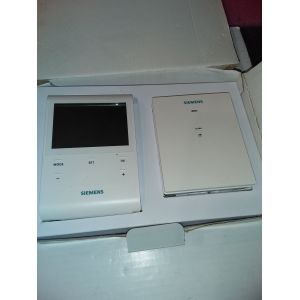 Thermostat d'ambiance programmable sans fil radio command&eacute; RDE - Emetteur RDE100.1RF + R&eacute;cepteur RCR100.RF SIEMENS - Occasion