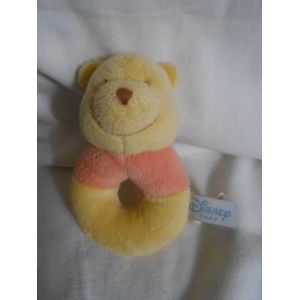 Doudou Hochet Grelot Winnie L Ourson Disney Baby Nicotoy Simba Toys Dickie Jaune Orange - Occasion