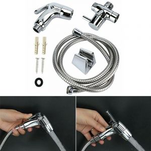 1set Ensemble de Bidet Pulv&eacute;risateur de Bidet de Toilette Salle De Bain Encastr&eacute; Douchette T&ecirc;te Buse Tuyau Ensemble Toilette Chasse d'eau Pistolet - Occasion