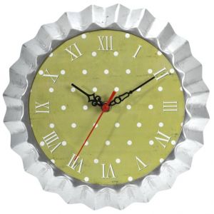 Horloge M en zinc en forme de moule &agrave; tarte - Occasion
