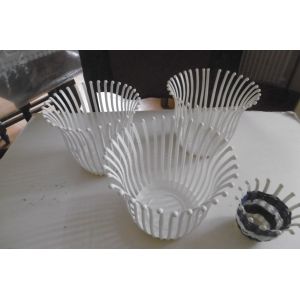 Cache Pot Plastique Blanc A Decorer Vous Memes N&deg;3 Playjeux 61441 Lot De 3 - Occasion