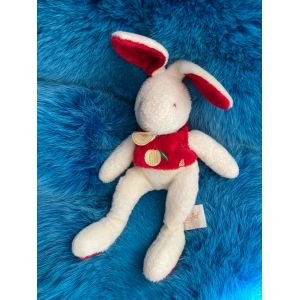 Peluche Doudou Lapin Rouge Fruit A 6- Baby Nat 26 Cm - Occasion