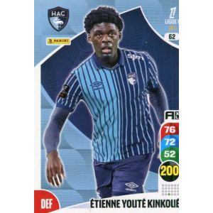 N&deg;62 Kinkou&eacute; Etienne Yout&eacute; Le Havre Ac Carte Jeu Adrenalyn Xl Ligue 1 2025-2026 - Occasion