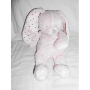 Doudou Simba Lapin Rose Étoile Vert Baudet 28cm Sans Les Oreilles Nicotoy - Occasion