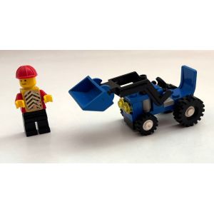 Set LEGO Vintage , Année 1988 , Numéro 6504 ( Tractor ) tracteur avec godet , Univers LEGOLAND - Occasion