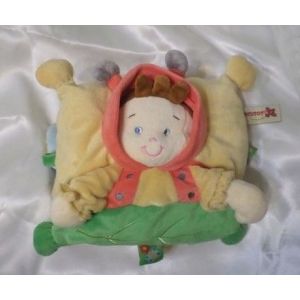 Doudou Coussin Lutin Garçon Déguisé En Coccinelle Jaune Et Vert Nicotoy - Occasion