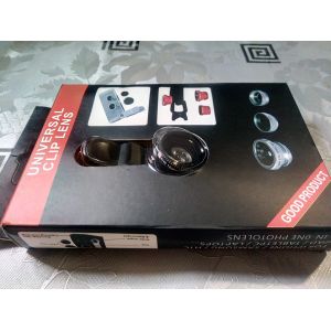 Objectif Fish-Eye Grand Angle 360° Pour Téléphone Portable - Objectif Macro En Acrylique Et Verre, Type 3x1 - Occasion